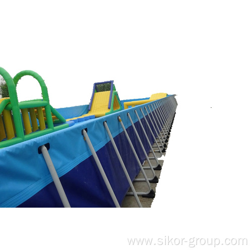 Hot Sale Factory Customized Swimming Pool Easy Set Rectangular Metal Frame Above Ground Family Outdoor Swimming Pool